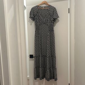 Max Studio Monochrome Patterned Maxi Dress